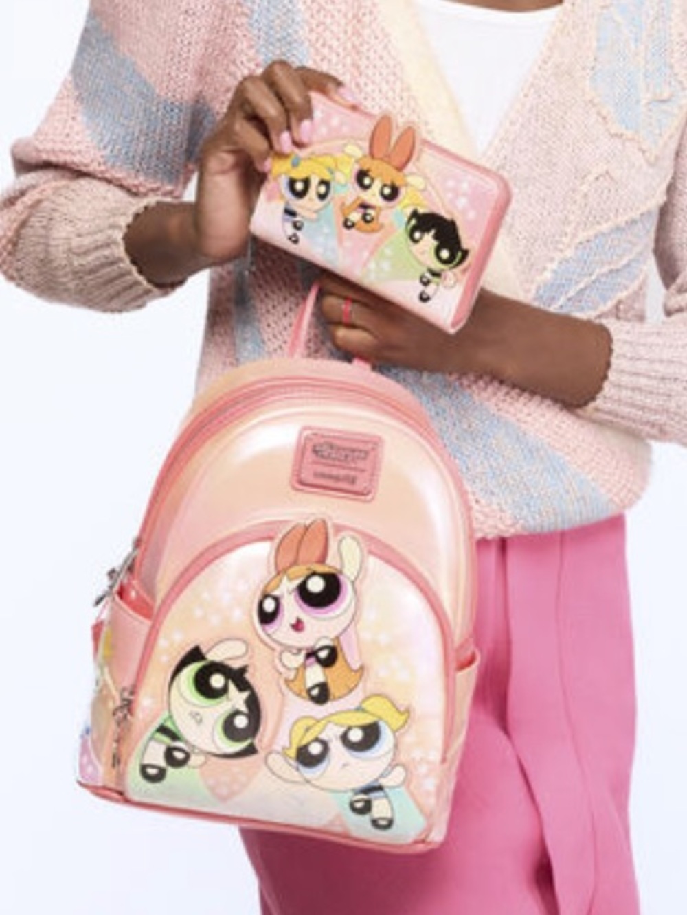 Loungefly The Powerpuff Girls Exclusive Pearlescent Mini Backpack & Wallet